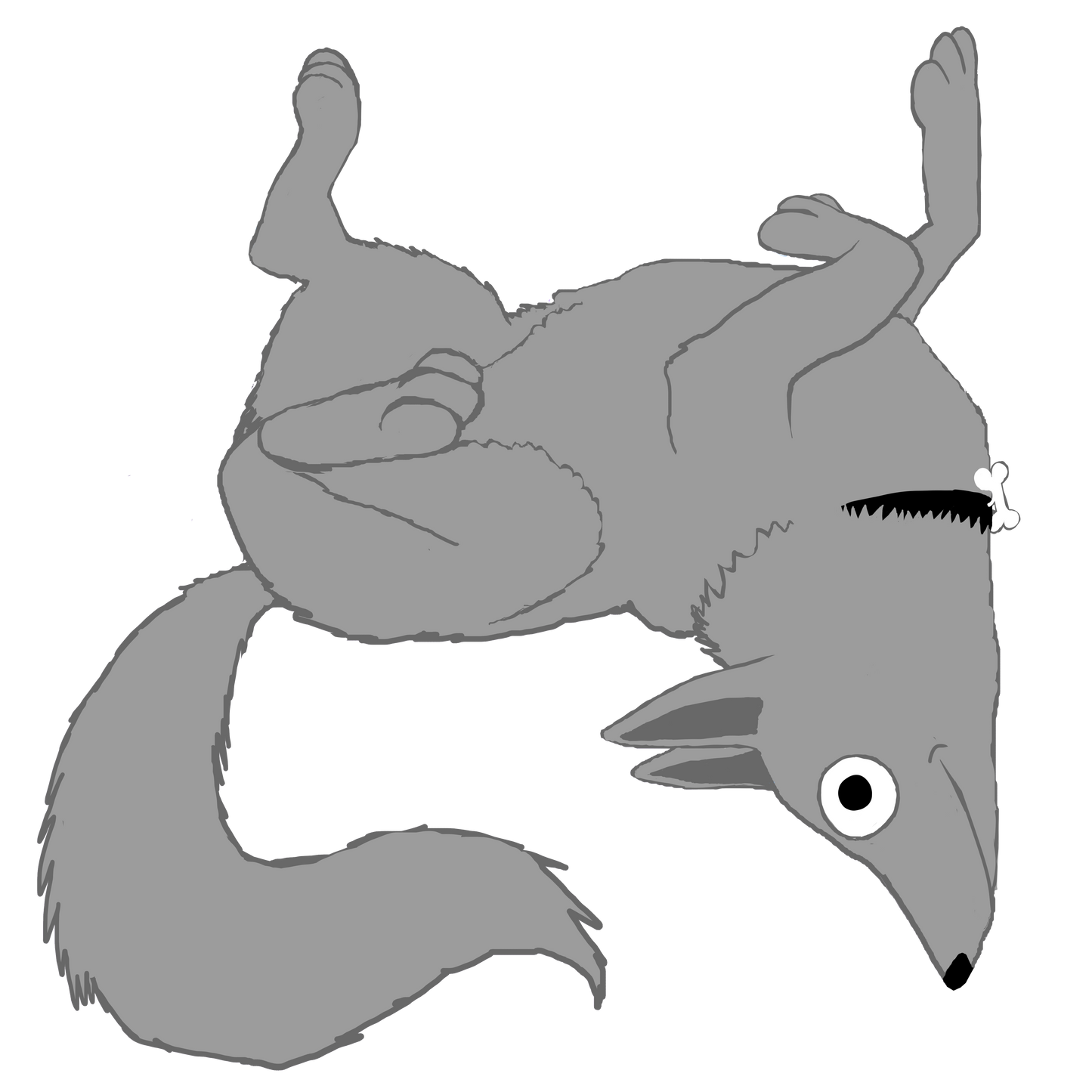 Cabbage the Dog Belly Rub Sticker