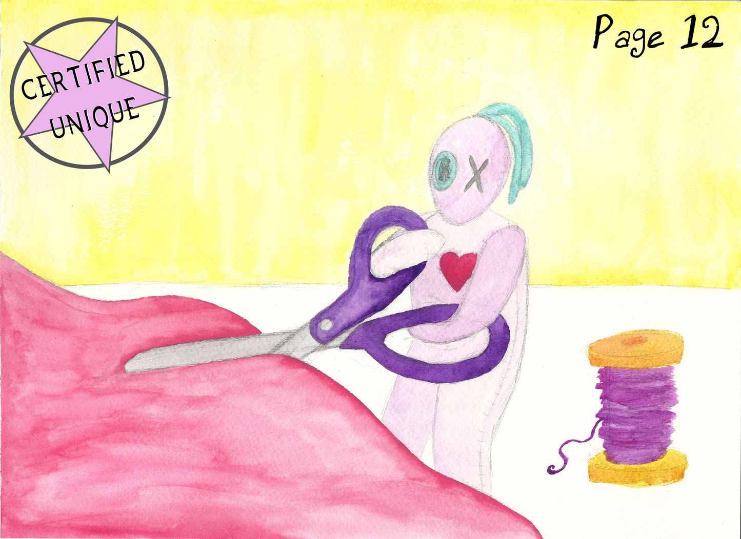 Peas and Luv Original Watercolors, Painting - Team Manticore