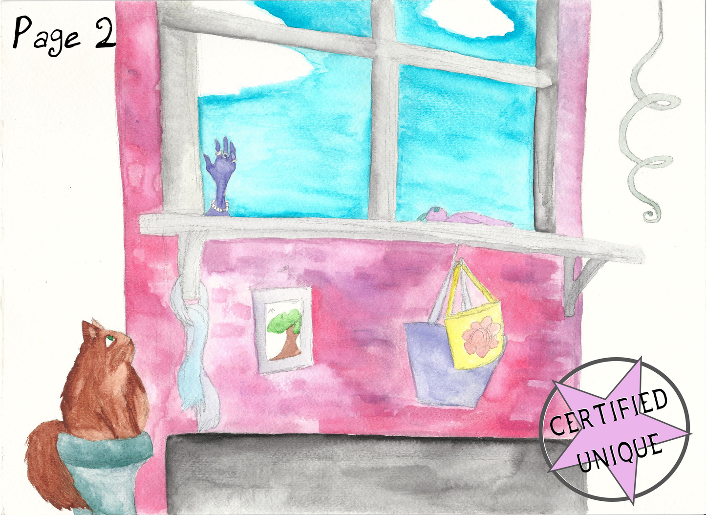 Peas and Luv Original Watercolors, Painting - Team Manticore