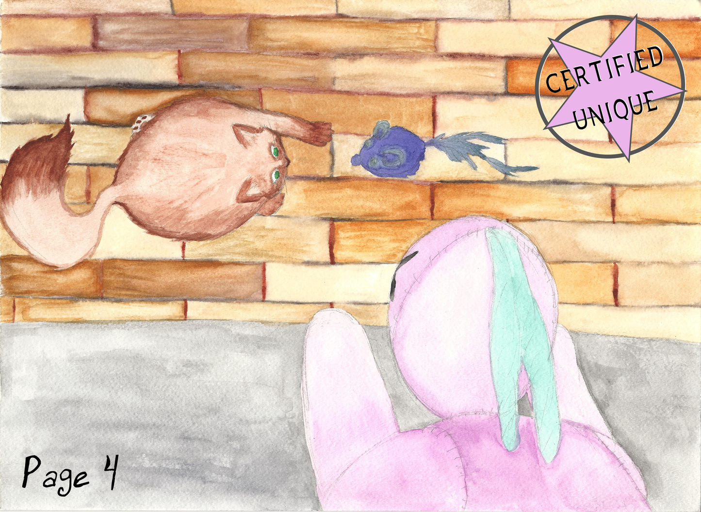 Peas and Luv Original Watercolors, Painting - Team Manticore