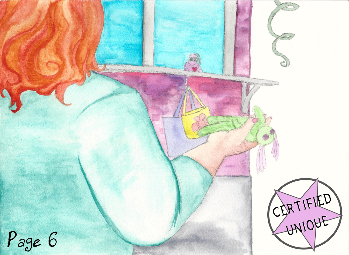 Peas and Luv Original Watercolors, Painting - Team Manticore