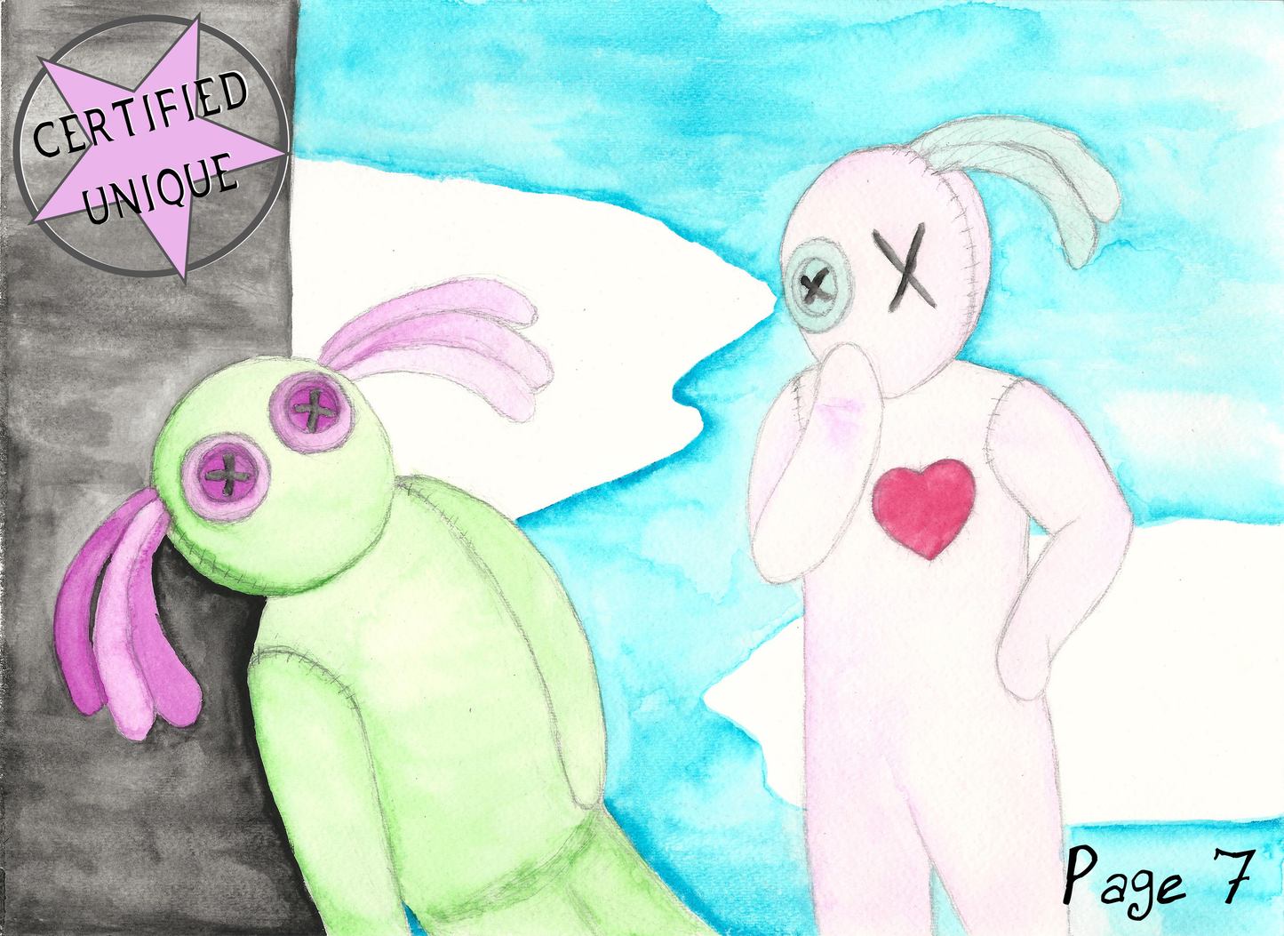 Peas and Luv Original Watercolors, Painting - Team Manticore