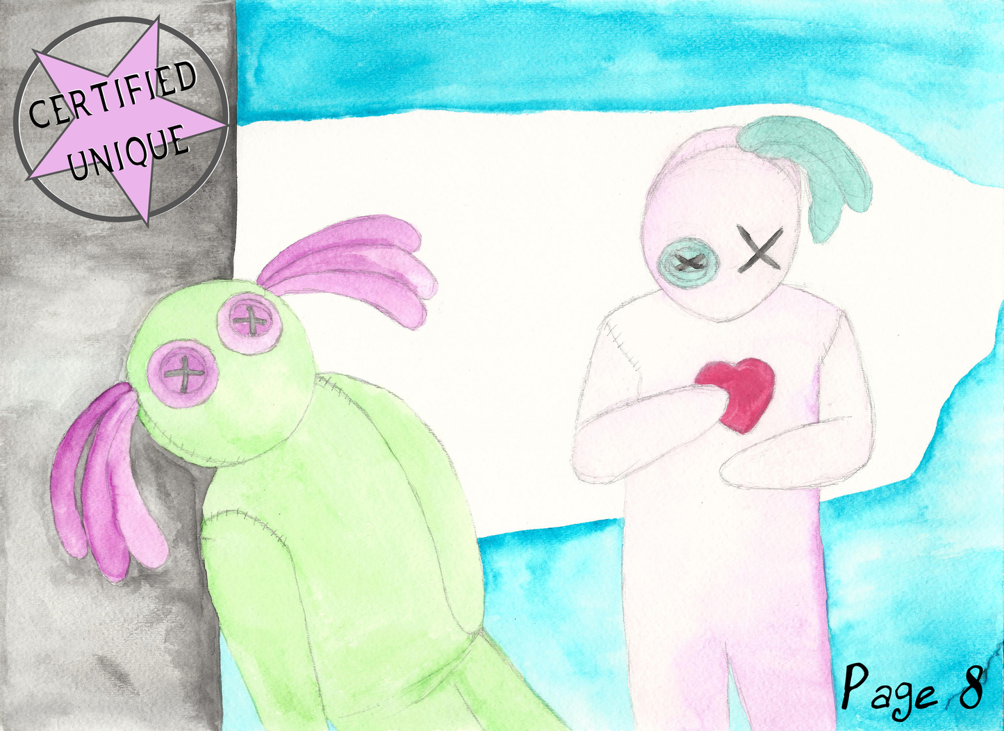 Peas and Luv Original Watercolors, Painting - Team Manticore