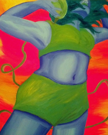 Dancing Girl in Green Print, Print - Team Manticore