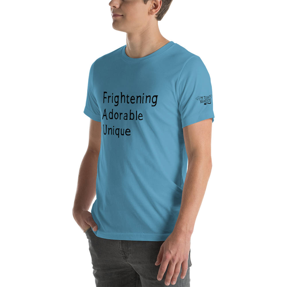 Frightening Adorable Unique in Black Text (Mens), Apparel - Team Manticore