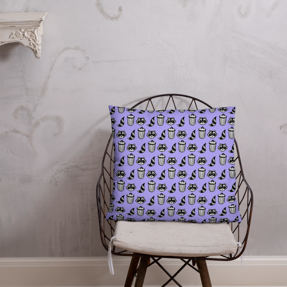 Raccoon Pattern Pillow
