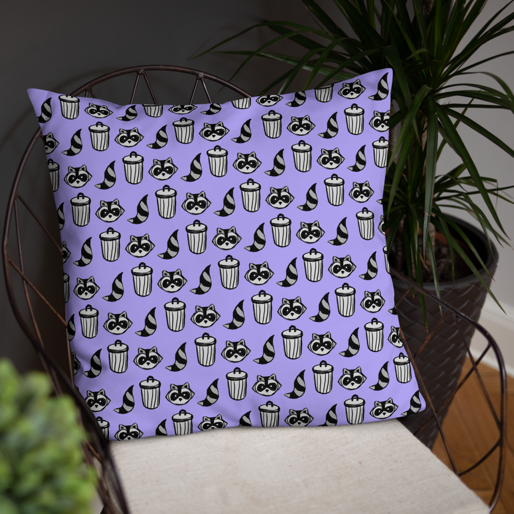 Raccoon Pattern Pillow