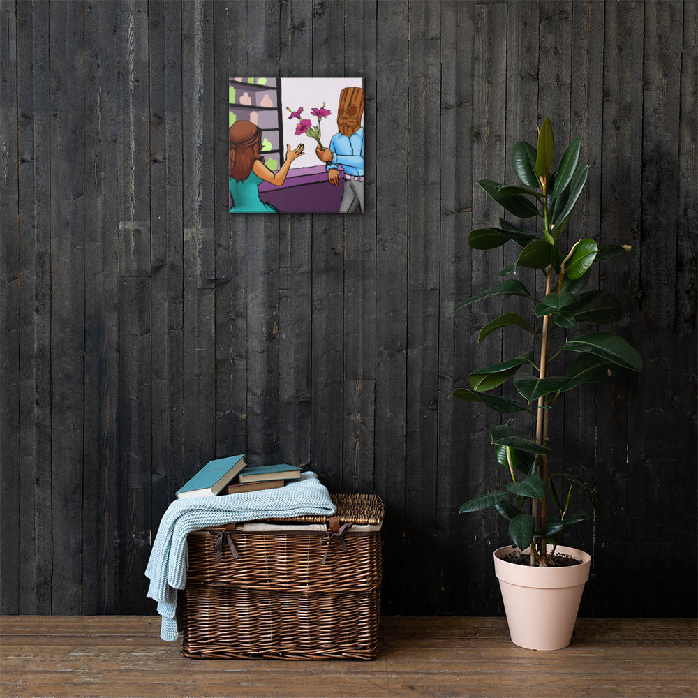 Tiki Bar Date Canvas Print