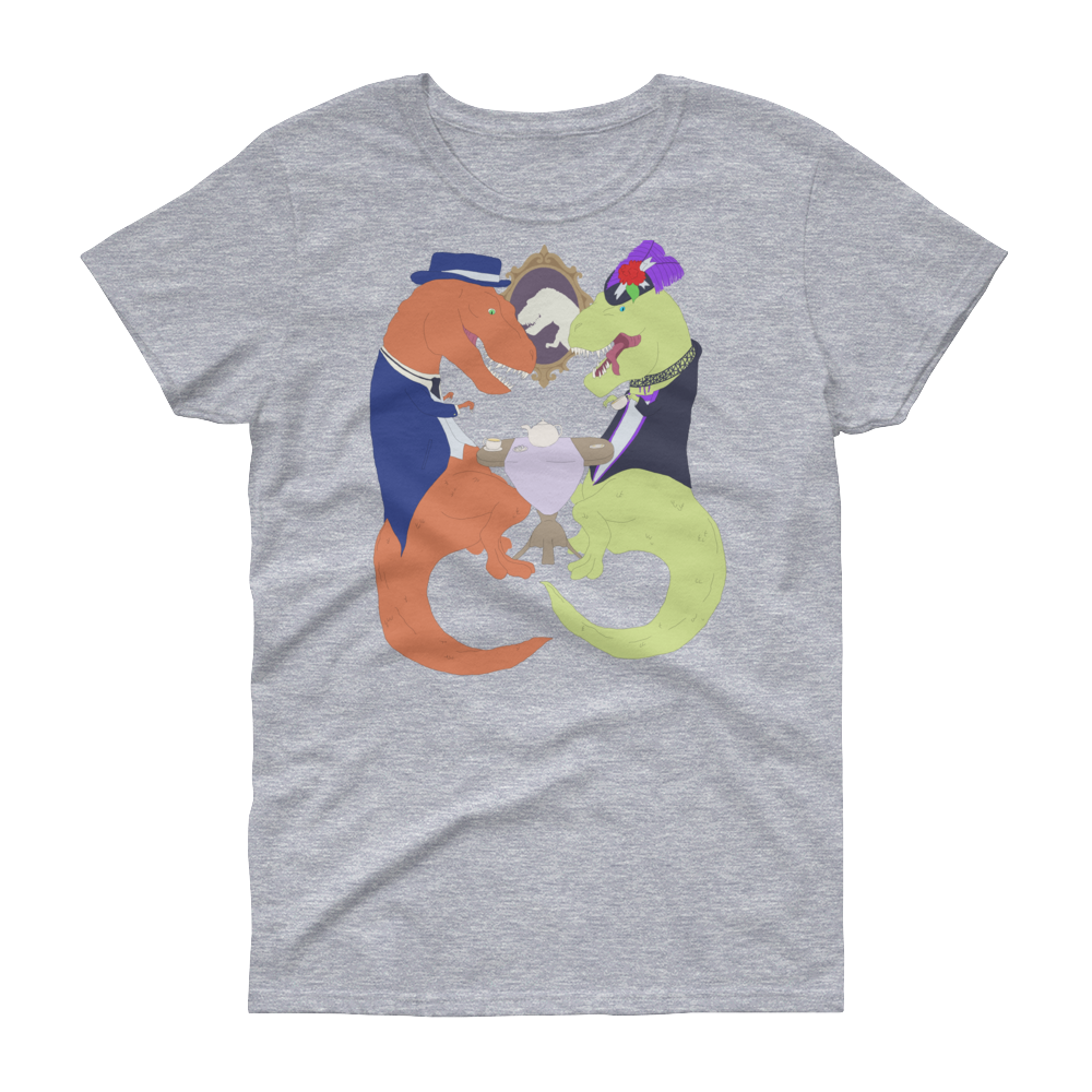 T-Rex Tea Party T-shirt (Womens), Apparel - Team Manticore