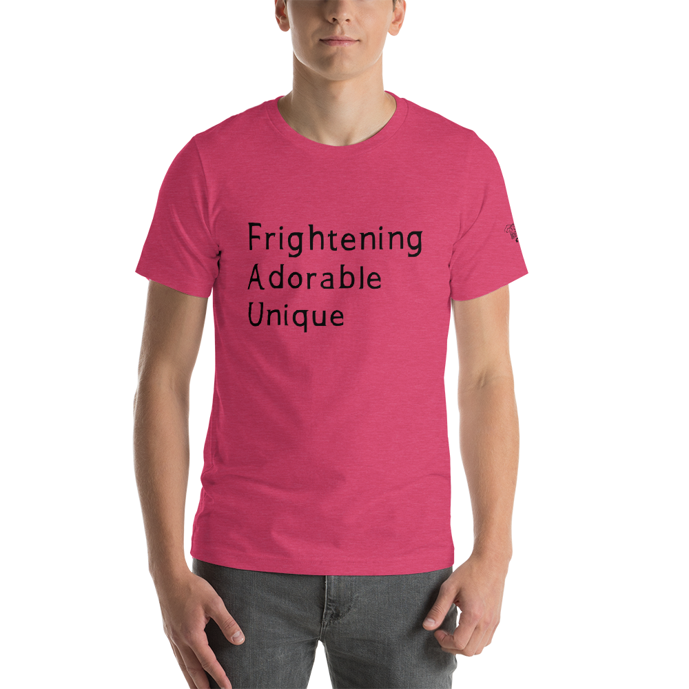 Frightening Adorable Unique in Black Text (Mens), Apparel - Team Manticore