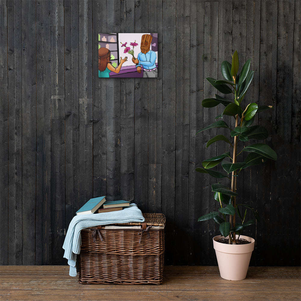 Tiki Bar Date Canvas Print