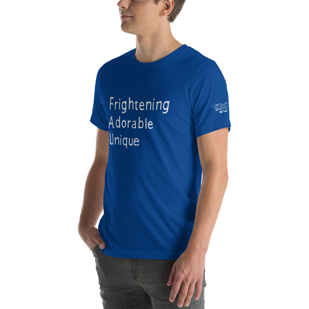 Frightening Adorable Unique in White Text (Mens), Apparel - Team Manticore