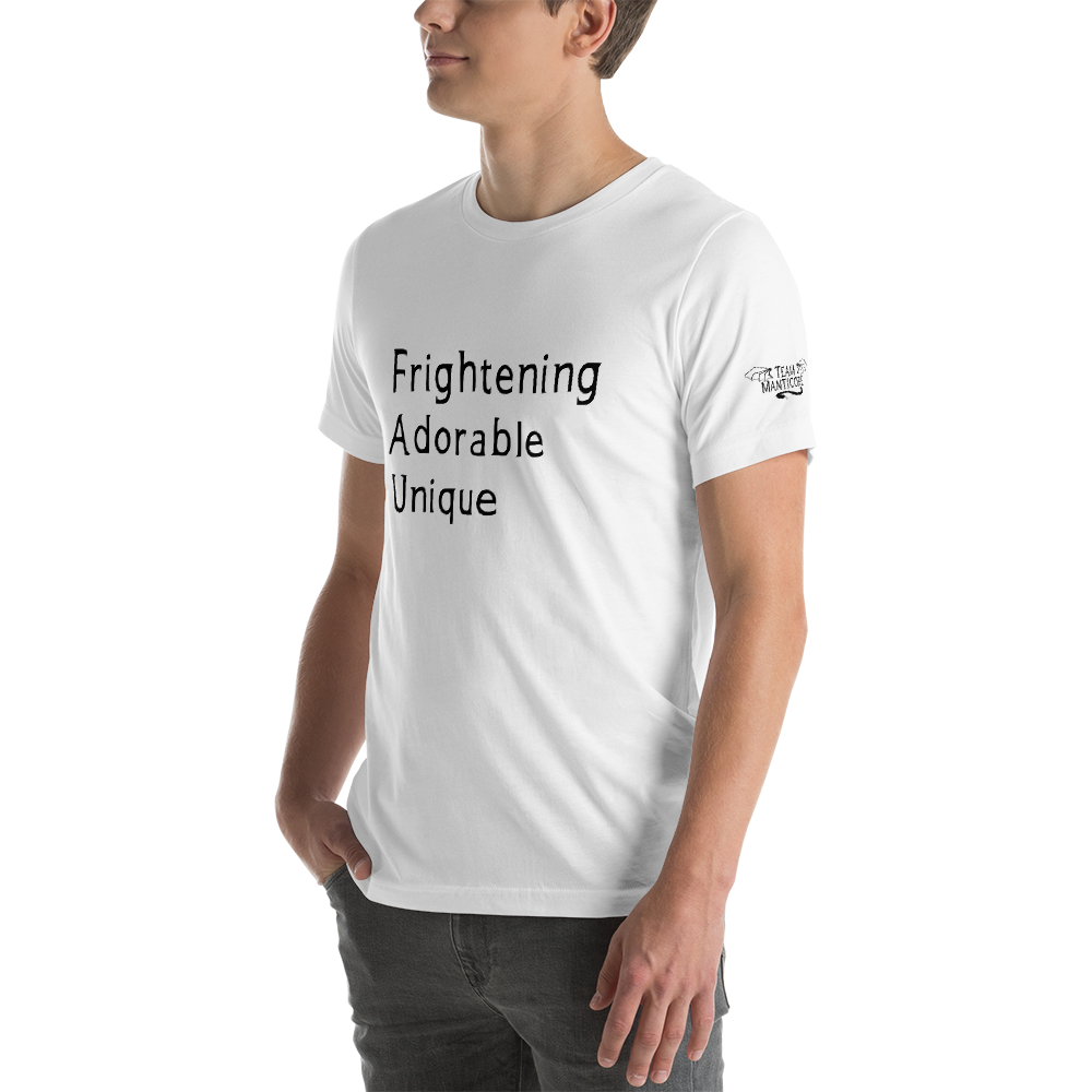 Frightening Adorable Unique in Black Text (Mens), Apparel - Team Manticore