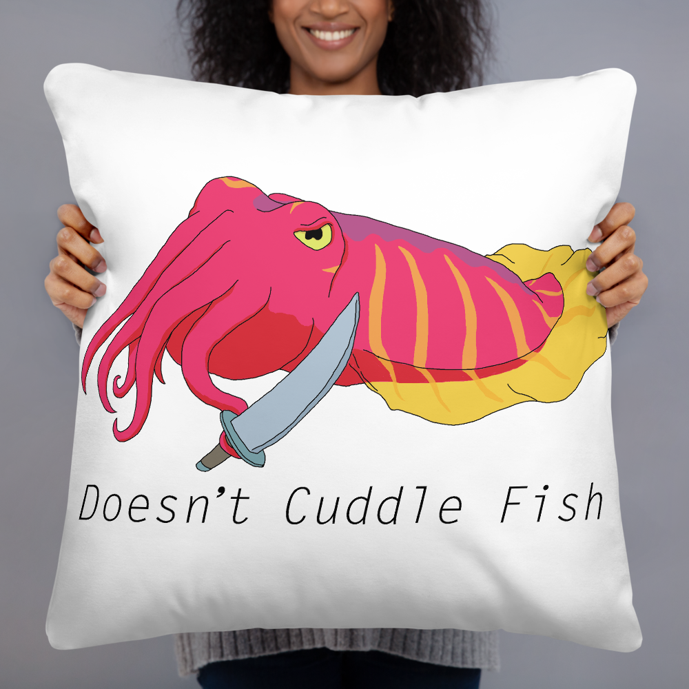 Doesn't Cuddle Fish Pillow