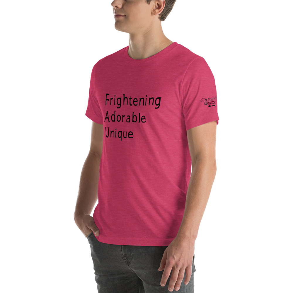 Frightening Adorable Unique in Black Text (Mens), Apparel - Team Manticore