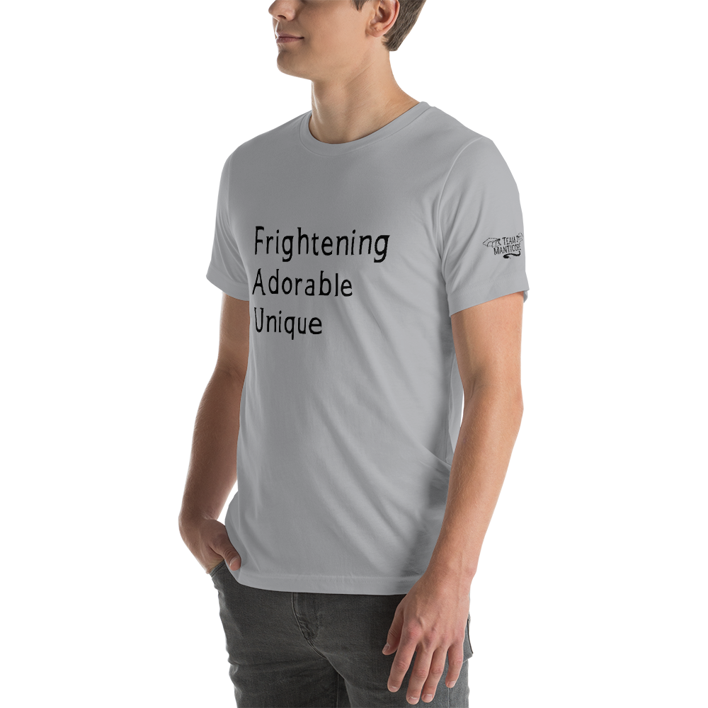 Frightening Adorable Unique in Black Text (Mens), Apparel - Team Manticore