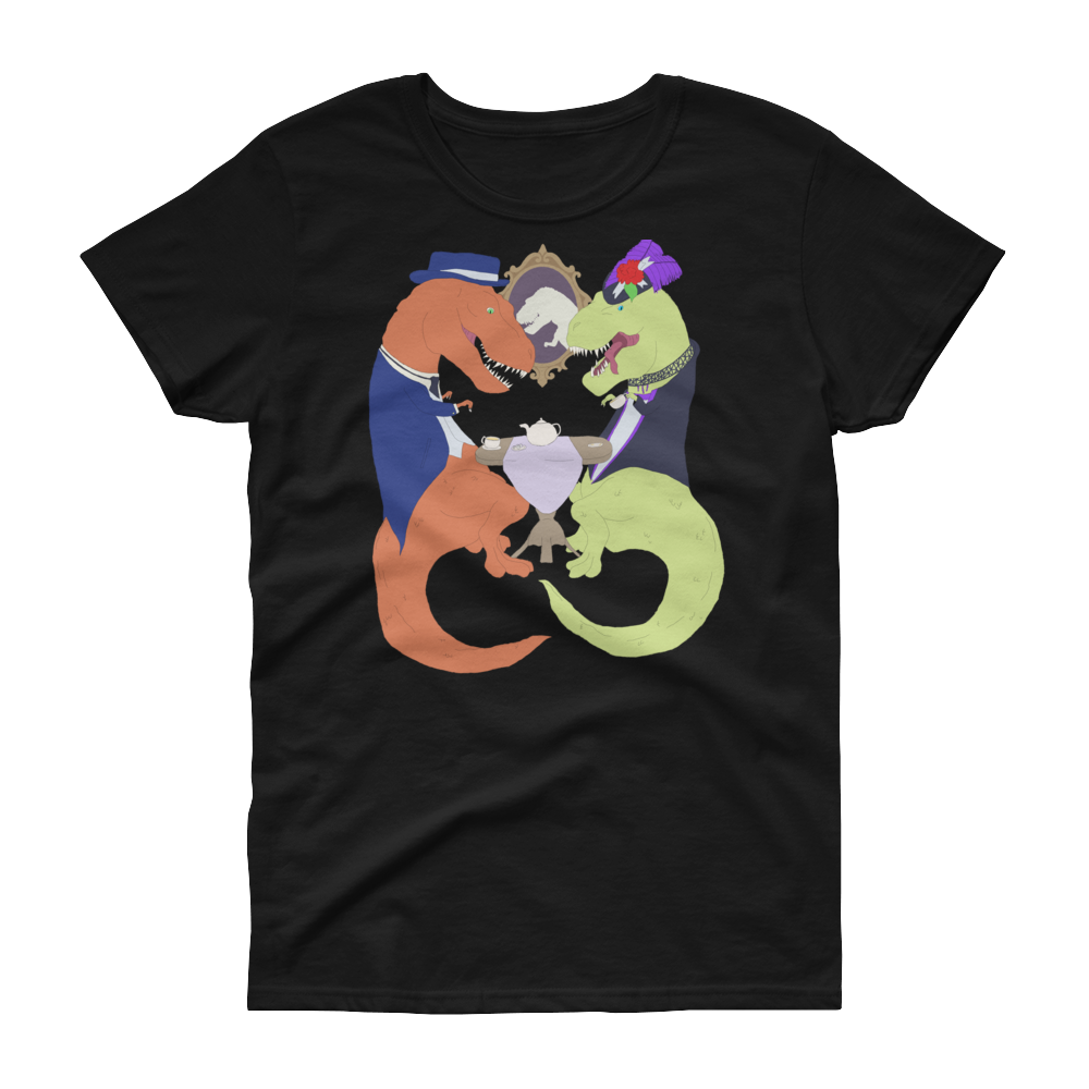 T-Rex Tea Party T-shirt (Womens), Apparel - Team Manticore