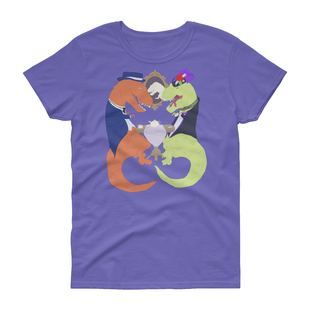T-Rex Tea Party T-shirt (Womens), Apparel - Team Manticore