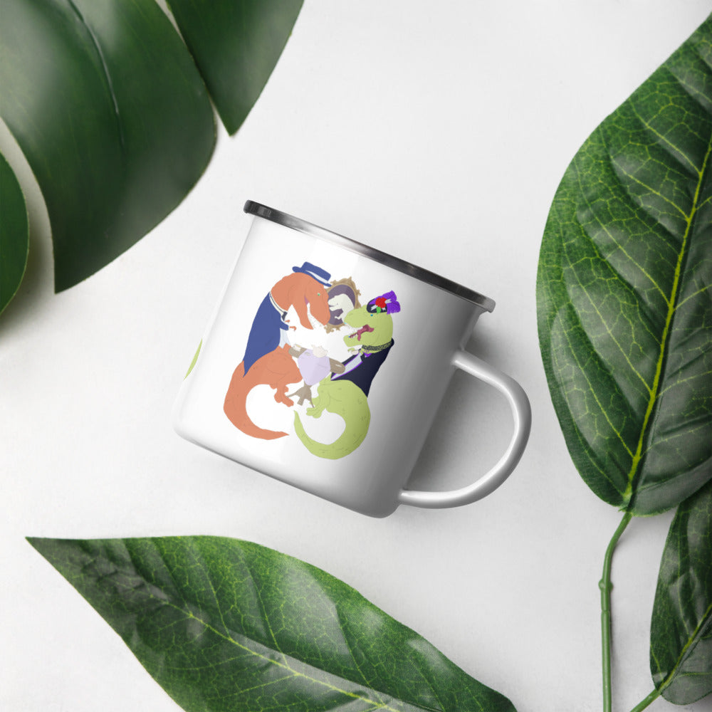 Tea Rex Party Enamel Mug
