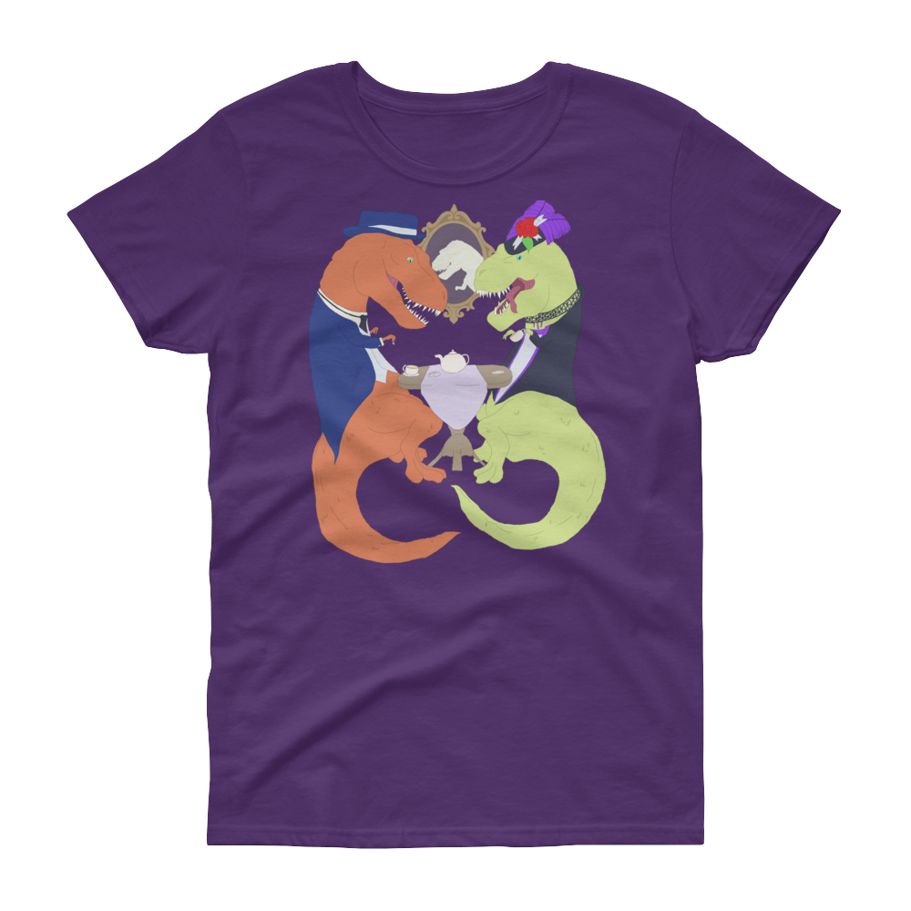 T-Rex Tea Party T-shirt (Womens), Apparel - Team Manticore