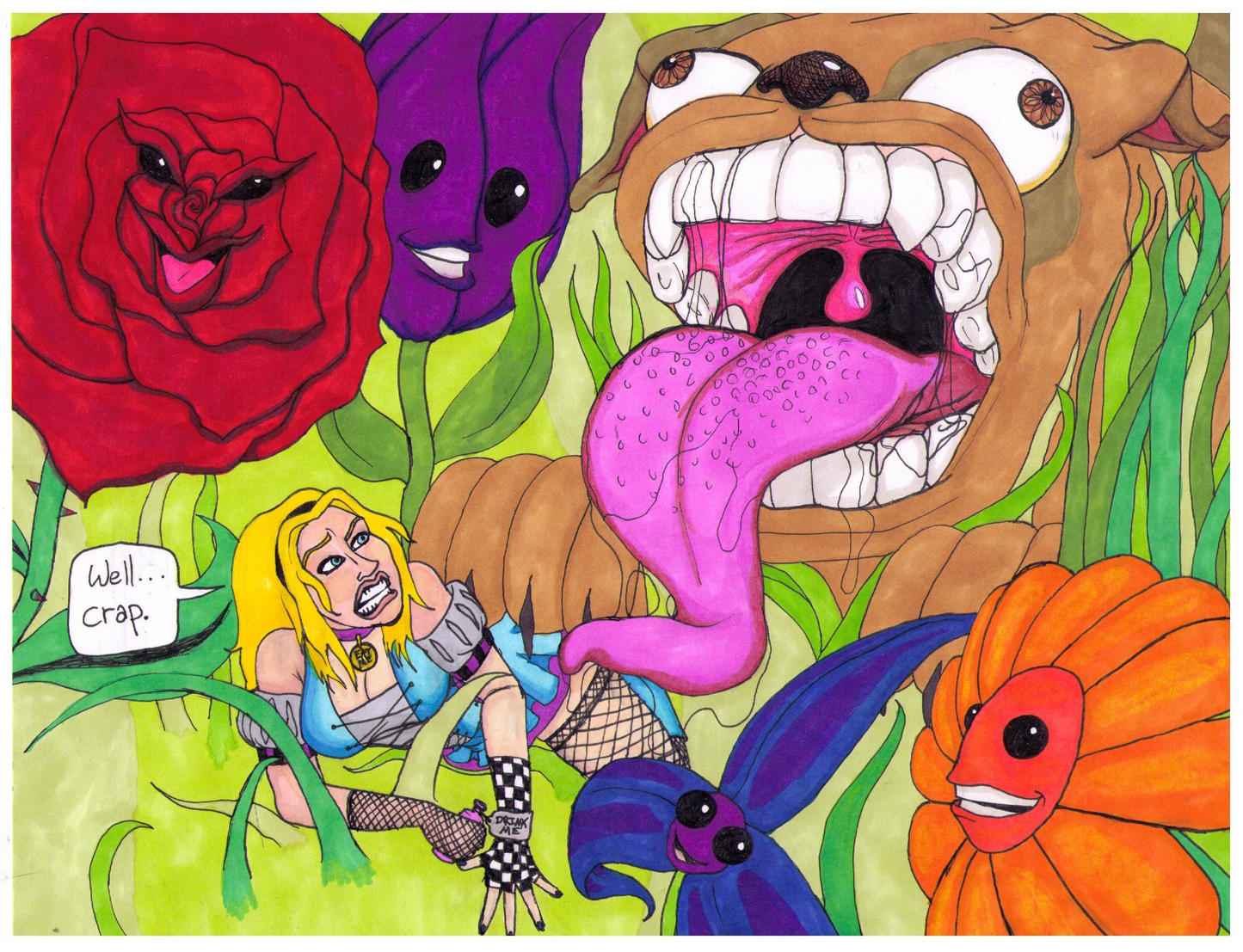 Alice and the Flowers Print, Print - Team Manticore