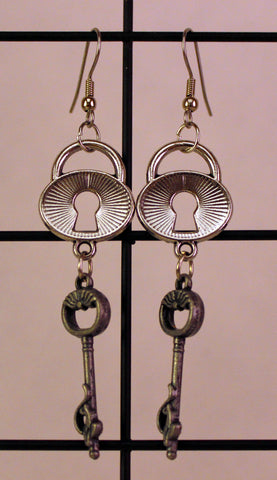 Lock and Key Earrings, Jewelry - Team Manticore