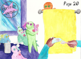 Peas and Luv Original Watercolors, Painting - Team Manticore