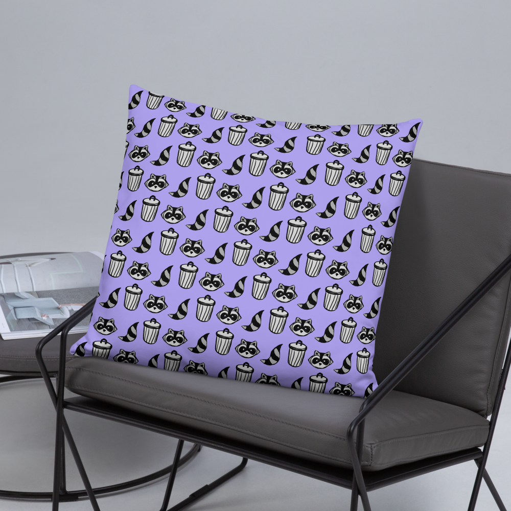 Raccoon Pattern Pillow