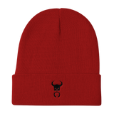Black Door Knocker Embroidered Beanie, [product_type] - Team Manticore